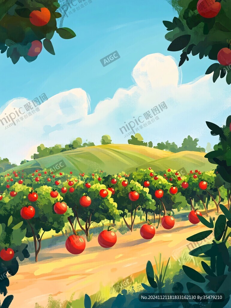 果场插画