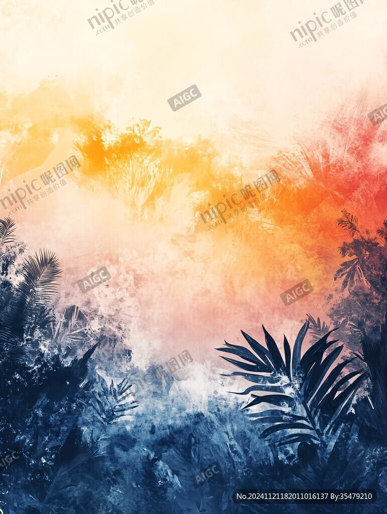森系幻彩渐变背景