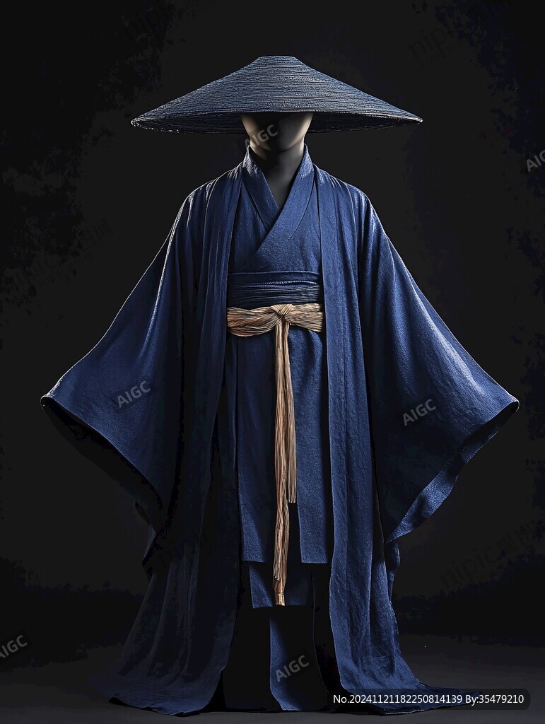 蓝色古装衣服