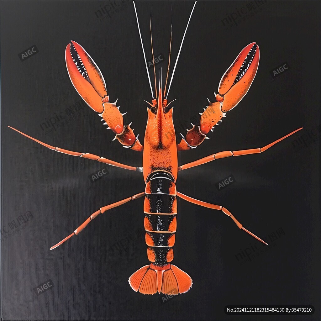 小龙虾3d模型特写