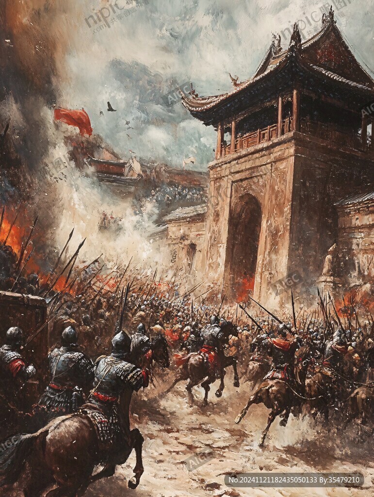 万箭齐射城门场景