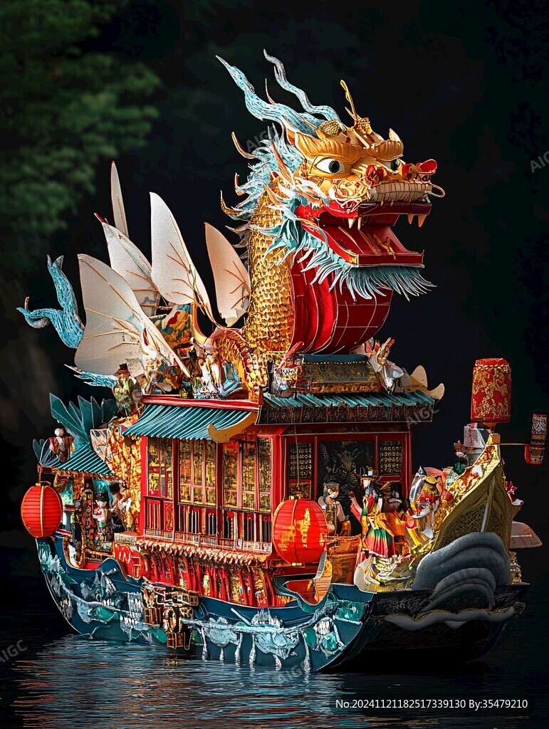 龙船摆件