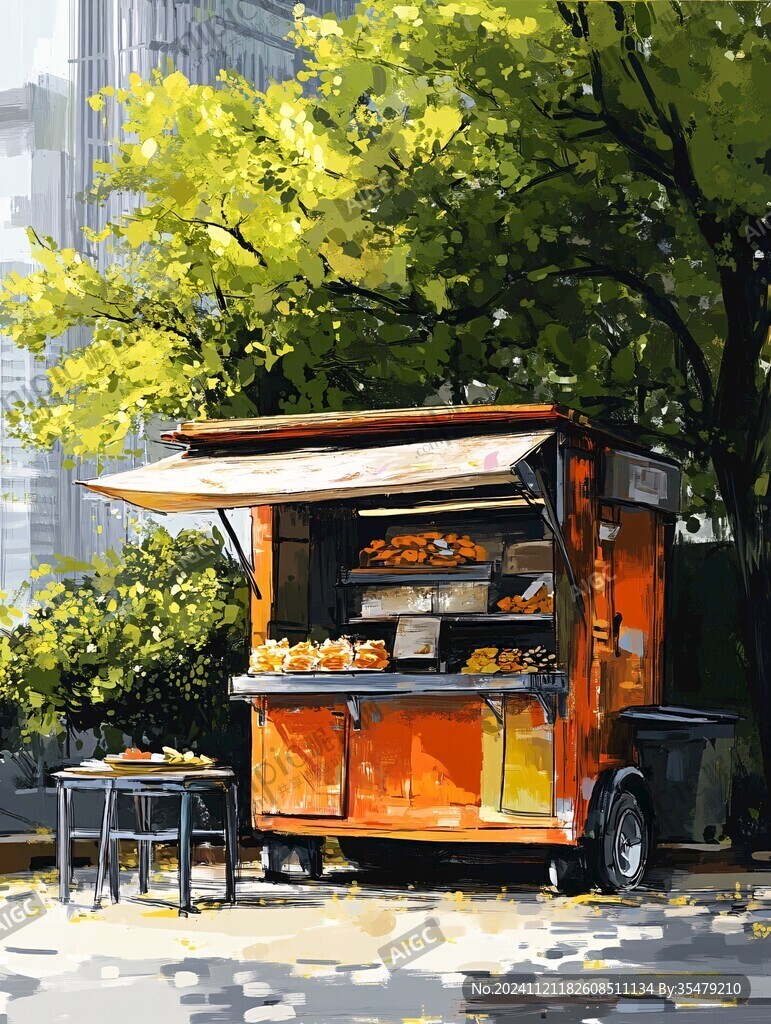 餐车插画