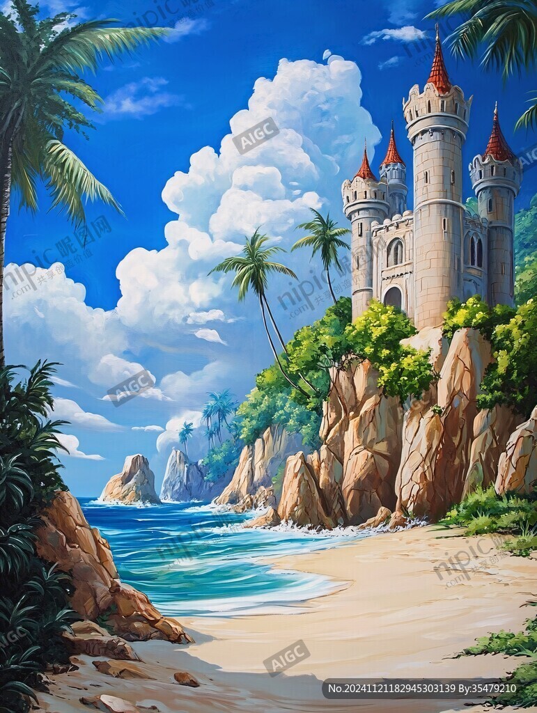海边城堡美景