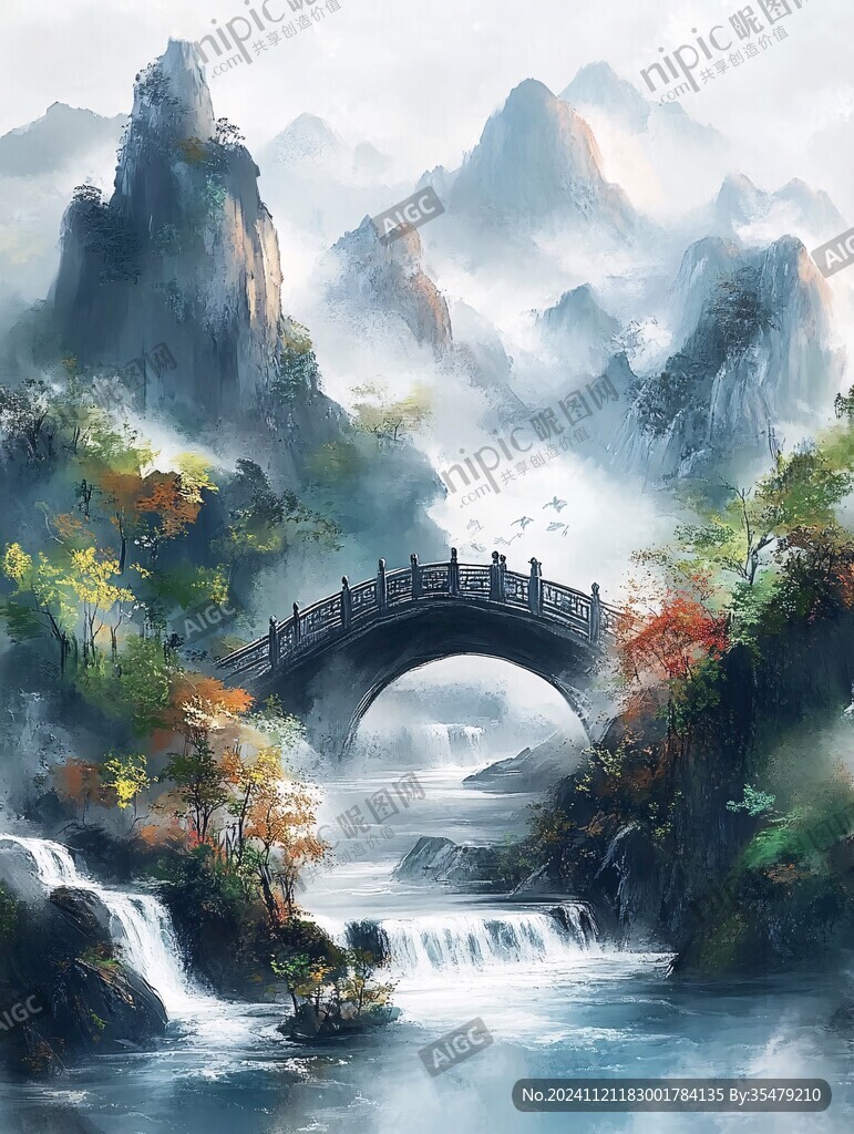 古风山水场景