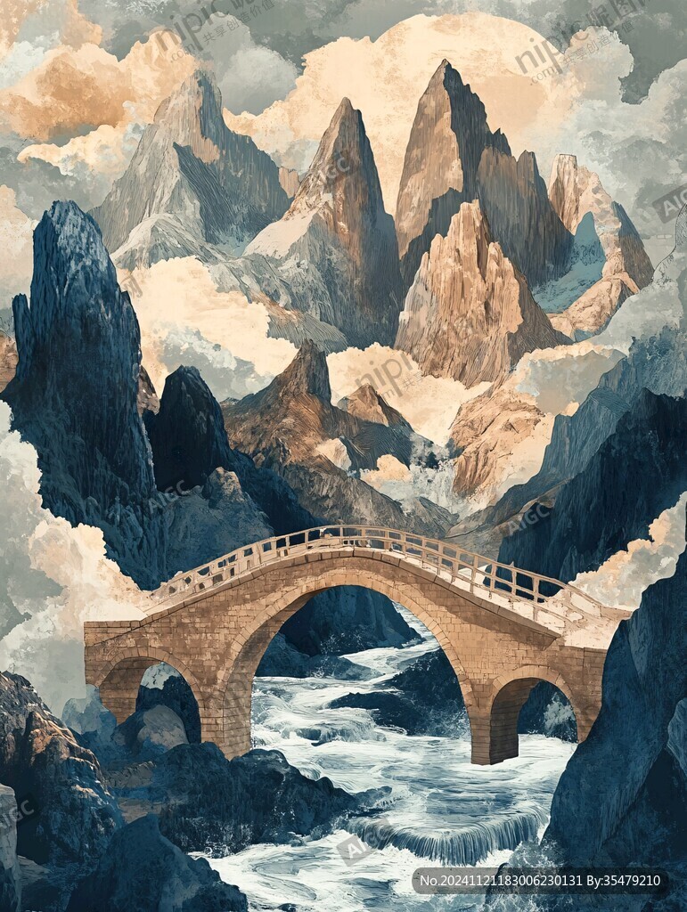 串月桥插画