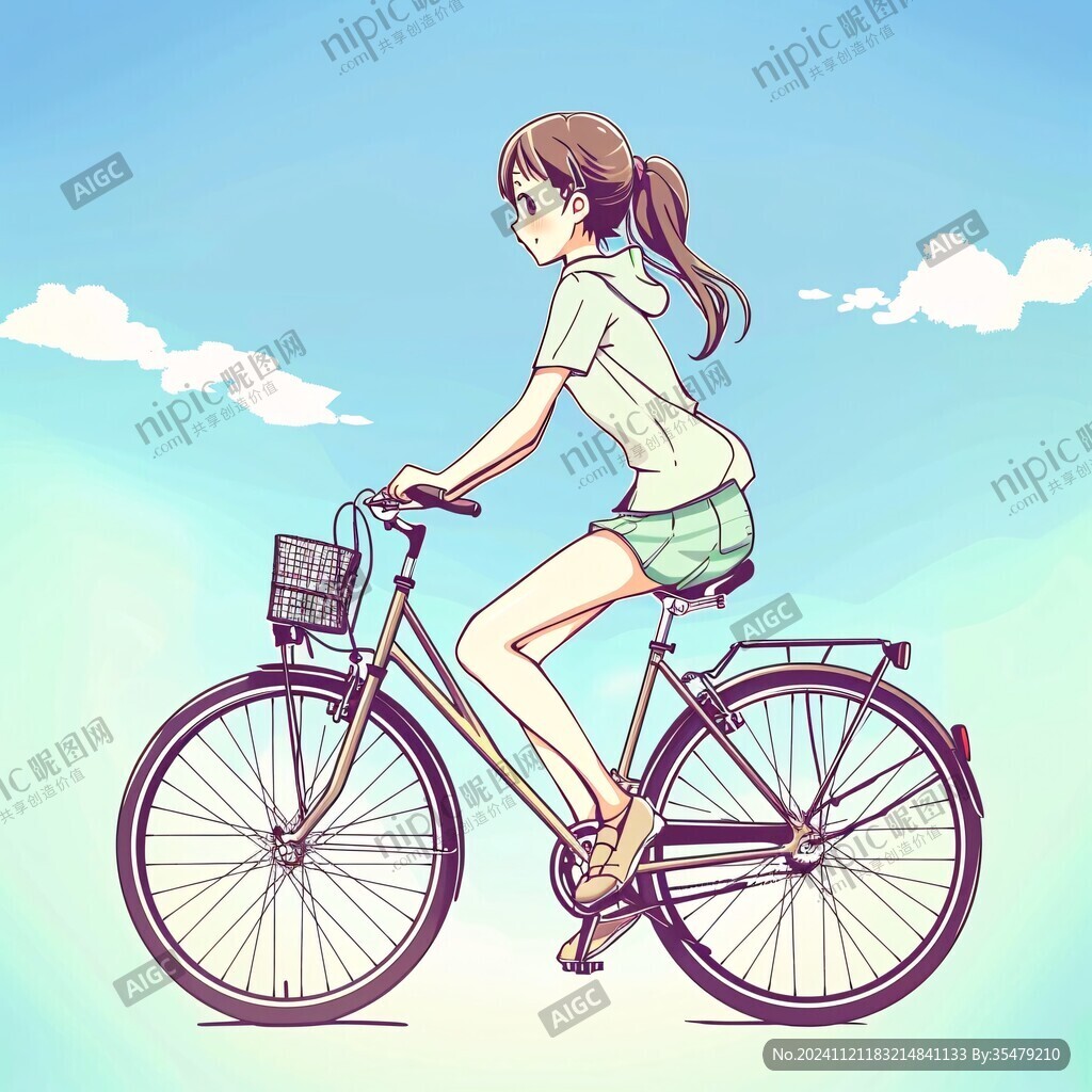 骑车的女生
