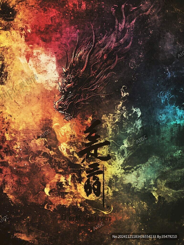 龙字背景图