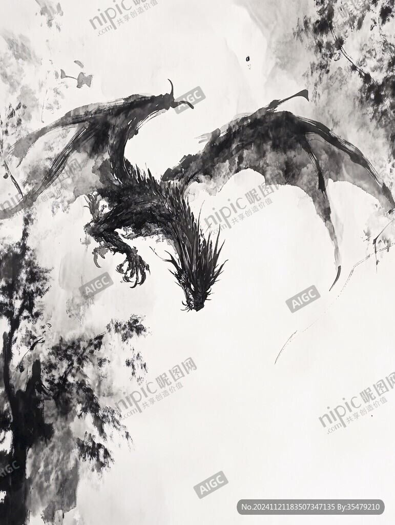 飞龙在天插画