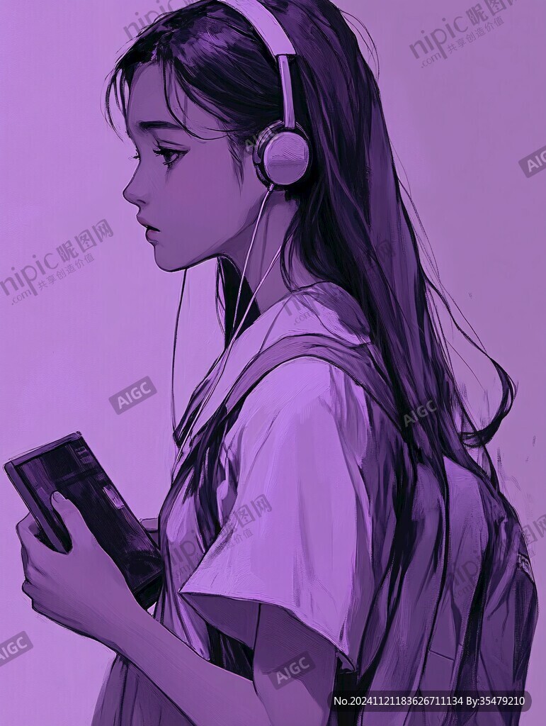 听歌的少女