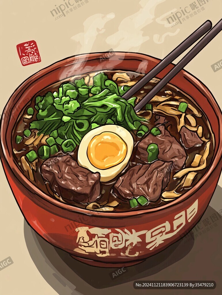 卤面插画