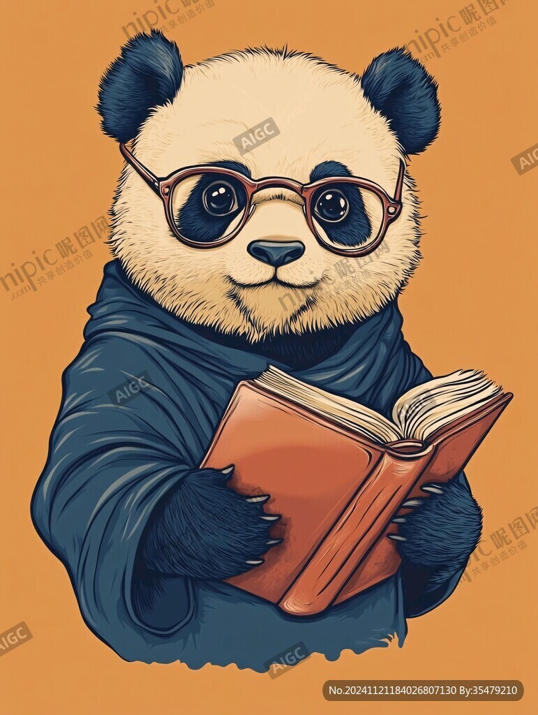 熊猫绘本插图插画
