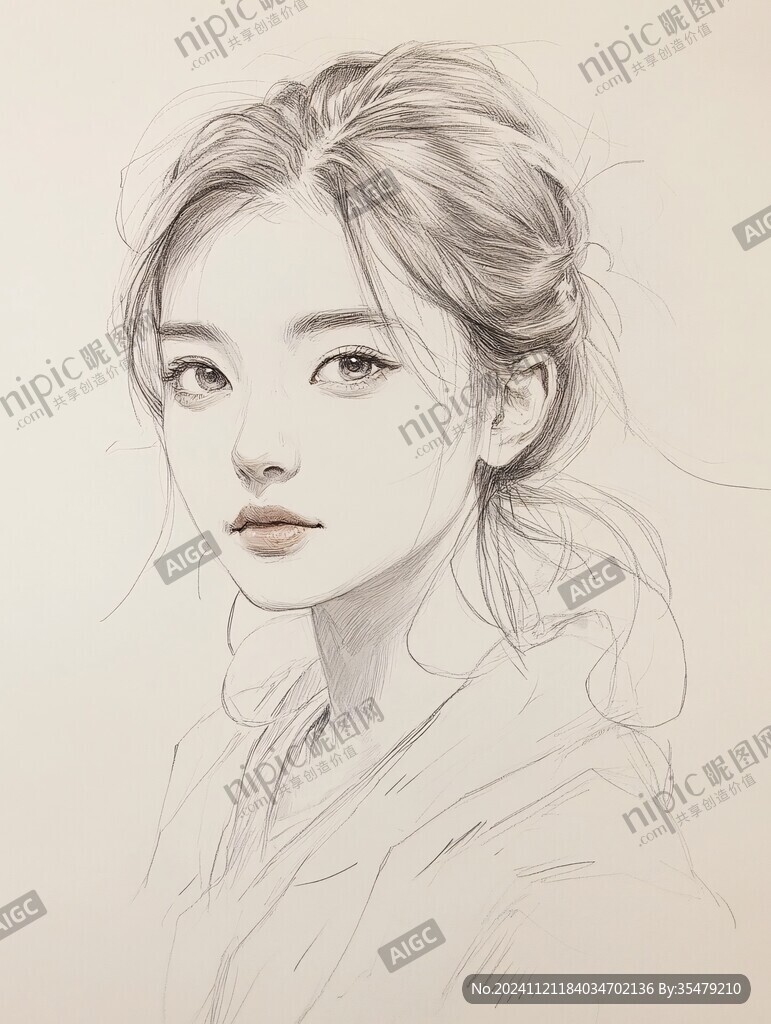 彩铅少女