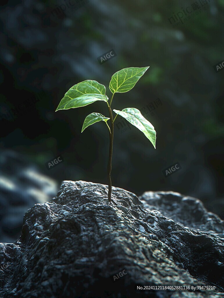 绝处逢生的小树苗