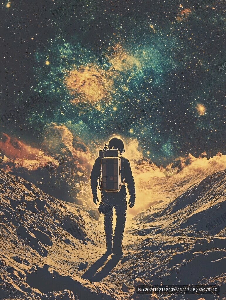 星辰大海男孩背影