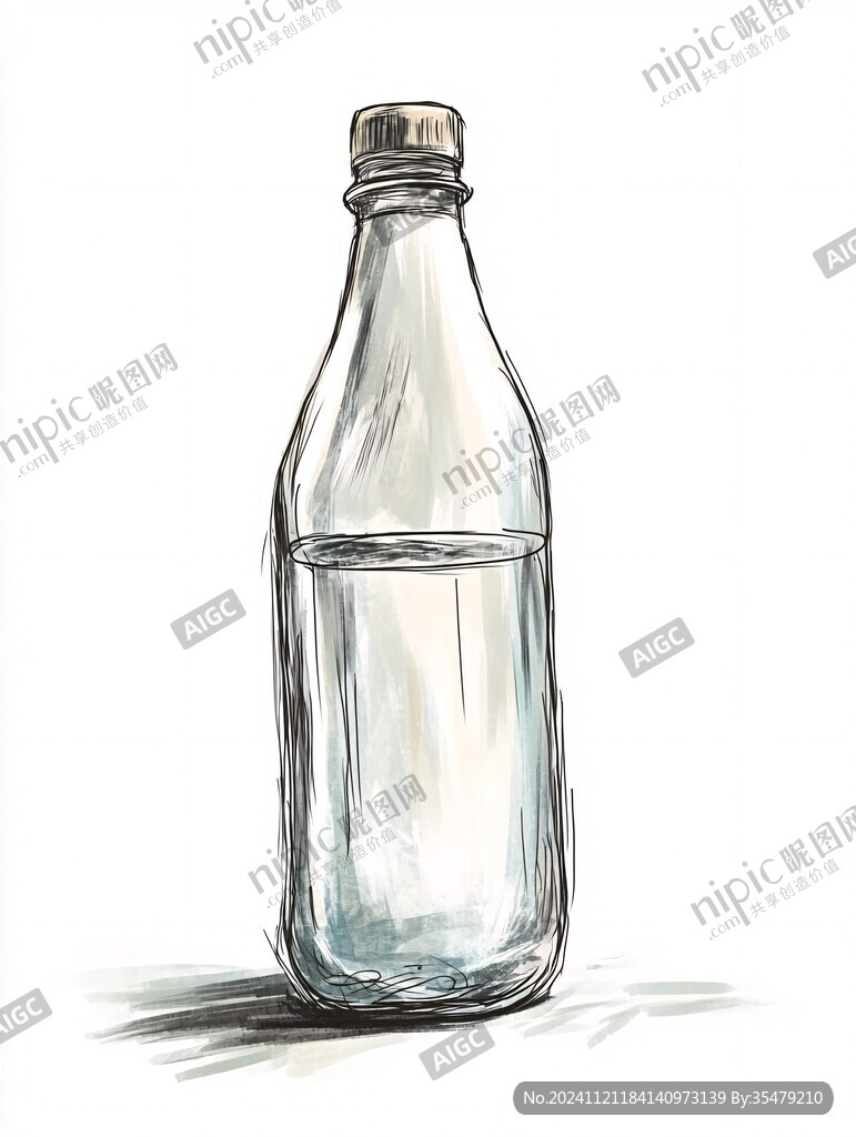 矿泉水插画