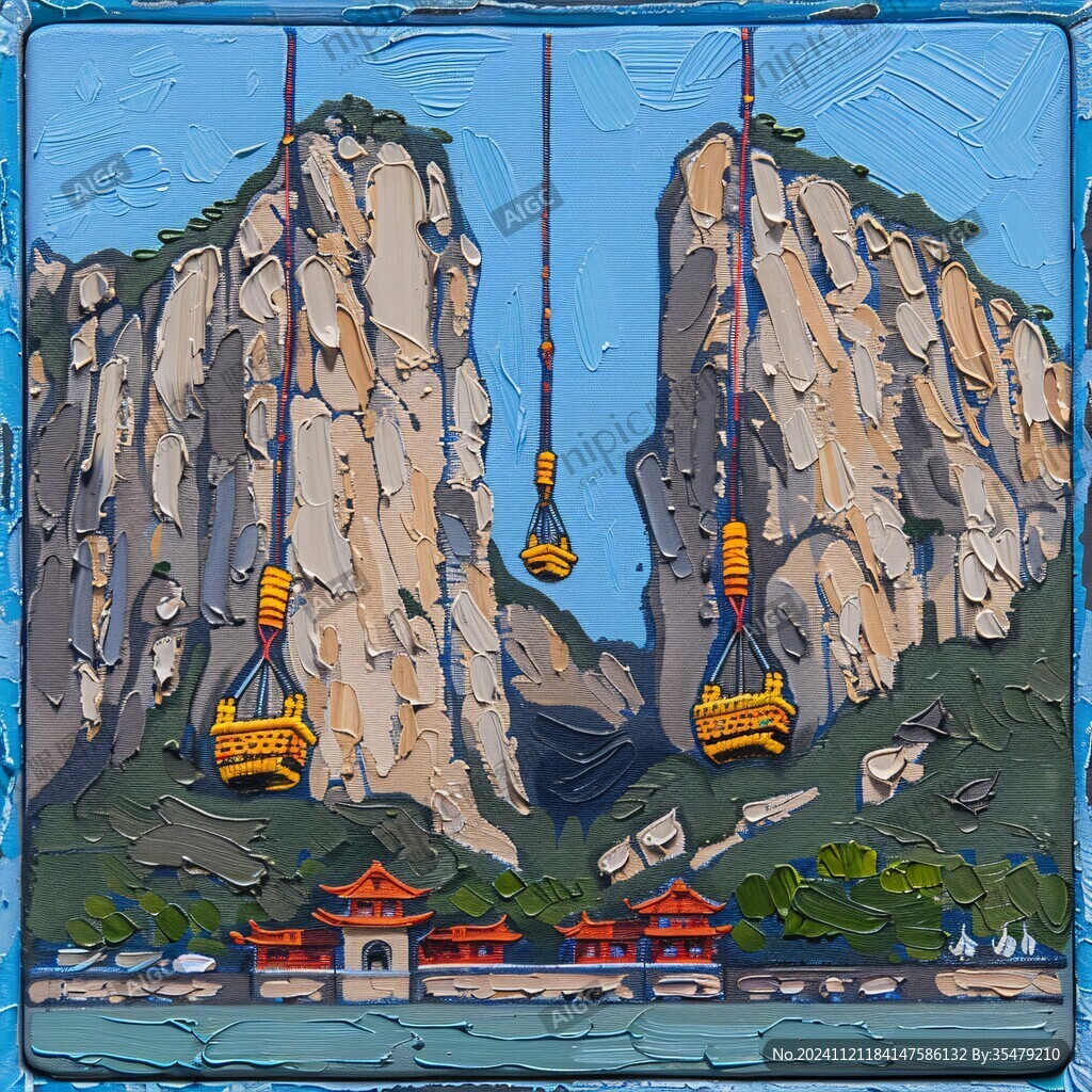 嵩山插画