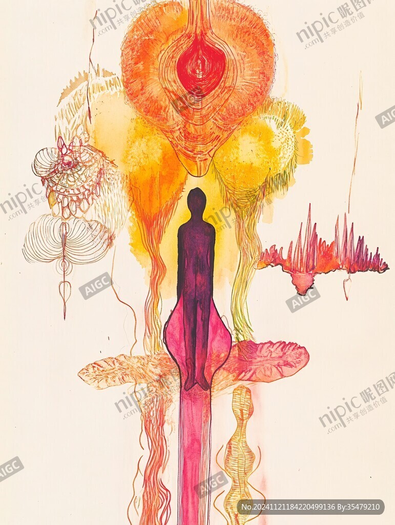 人形抽象画