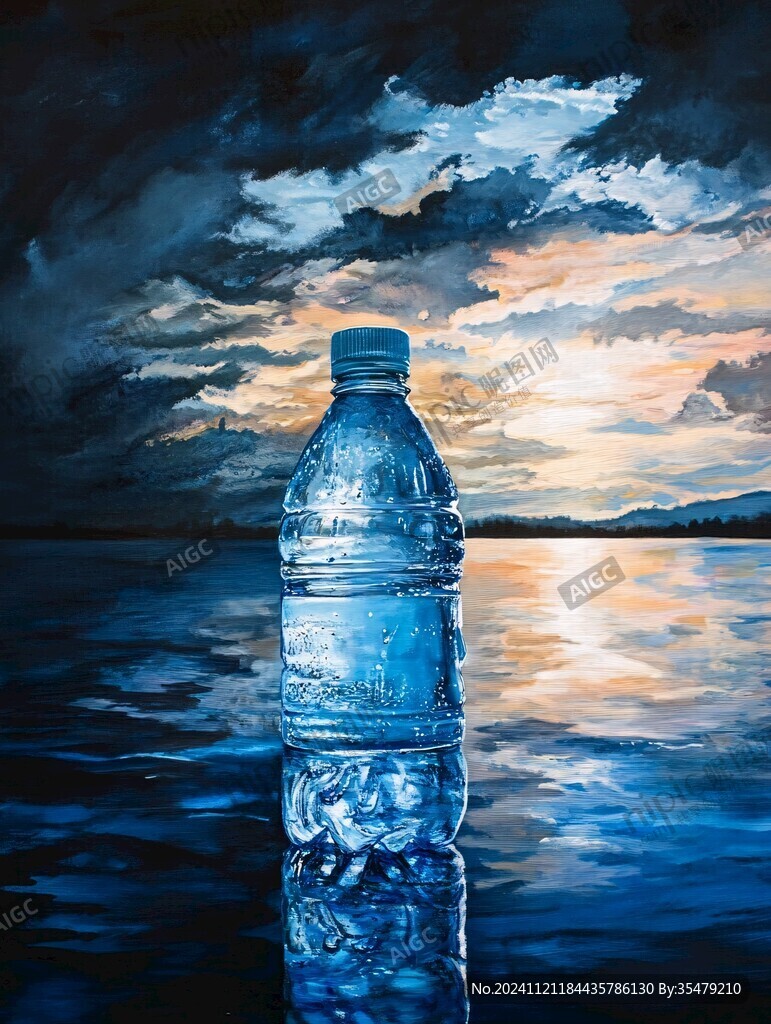 矿泉水插画