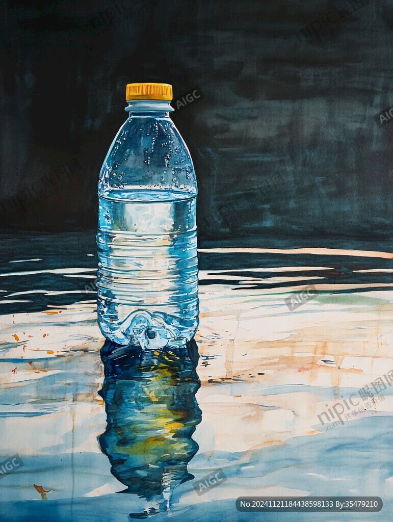 蓝色净水净化水矿泉水