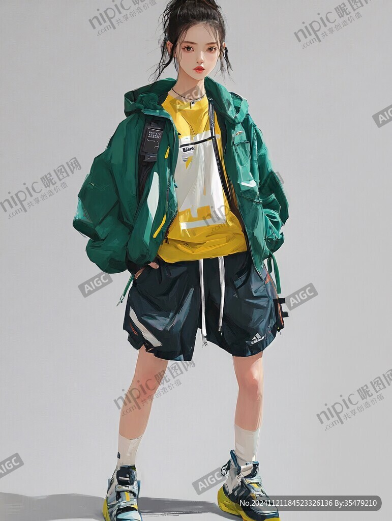 橙绿撞色小众