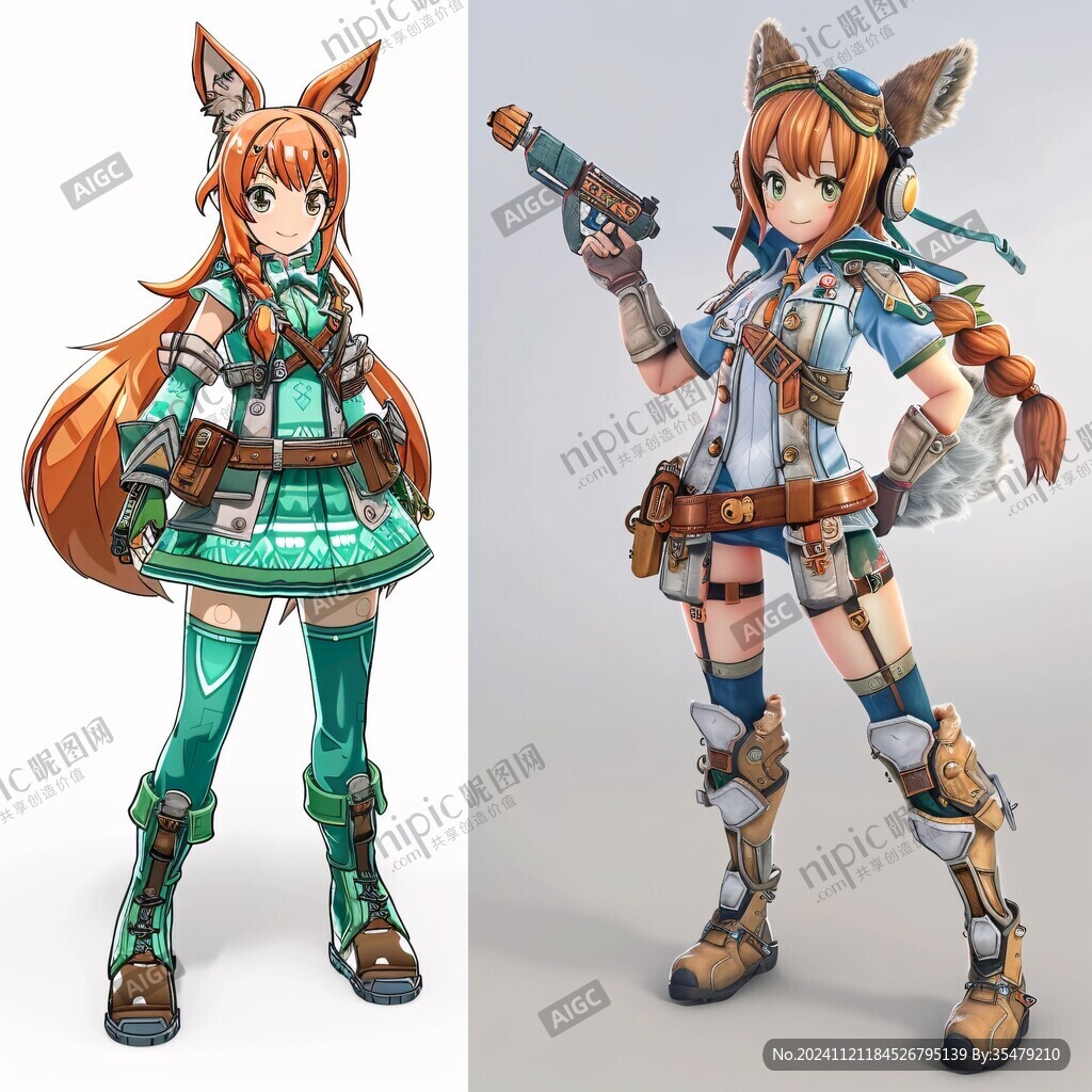 狐狸小姐姐做解说动作