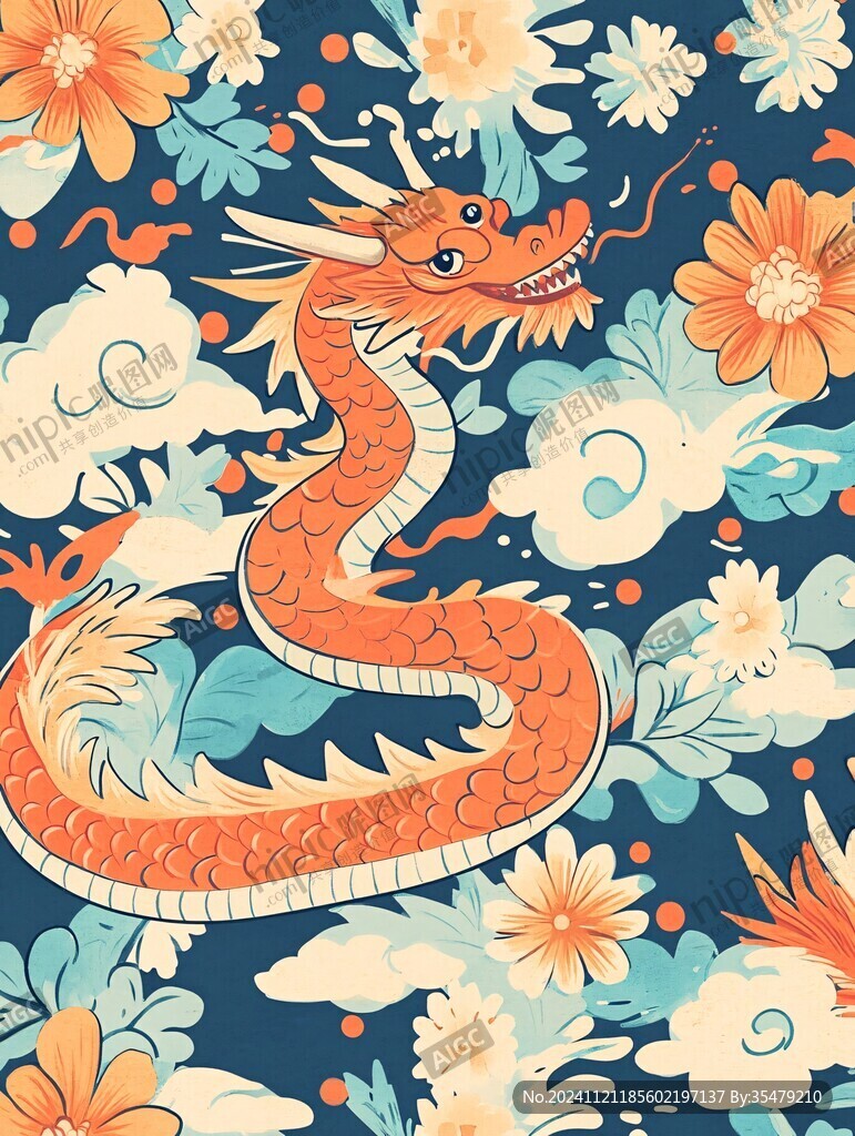 龙年包装插画