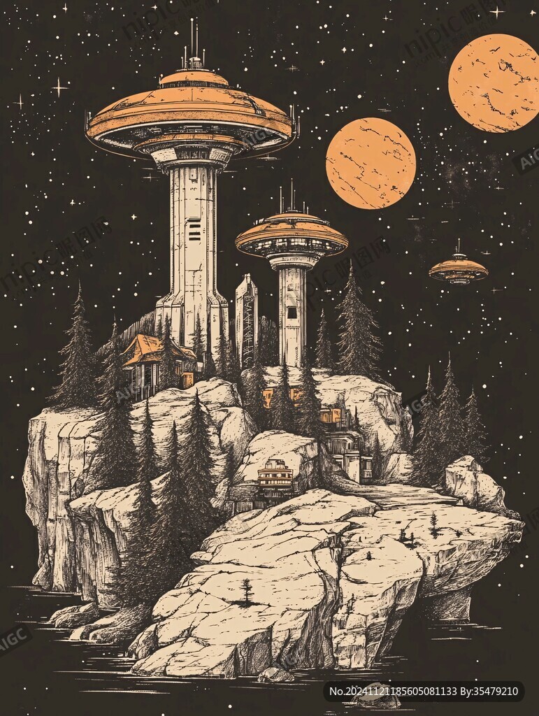 科幻题材插画
