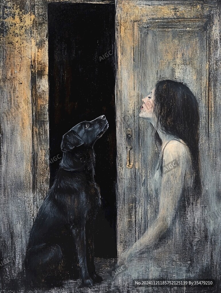 狗狗油画
