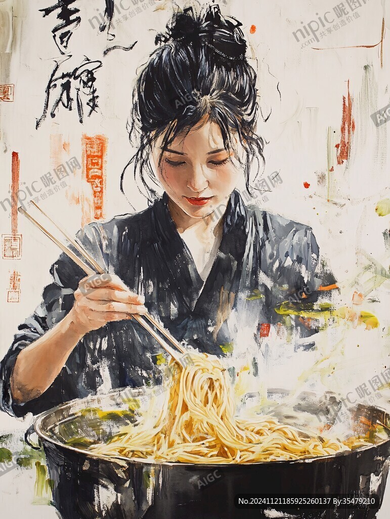 燃面插画