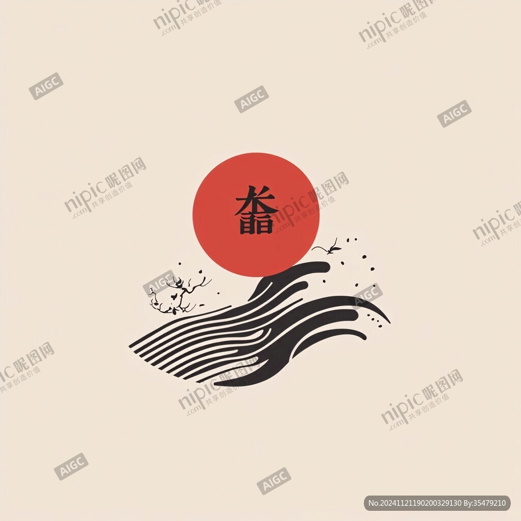 日式海浪logo