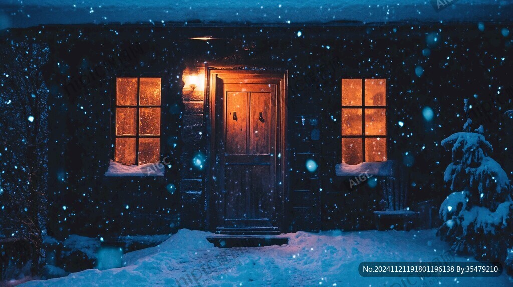 高清唯美雪夜