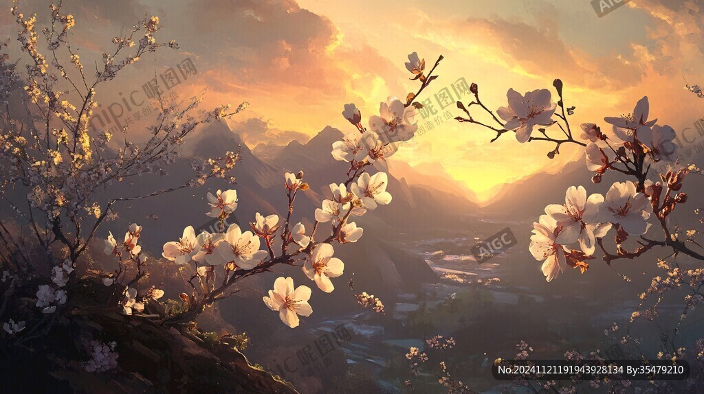 古风场景春暖花开