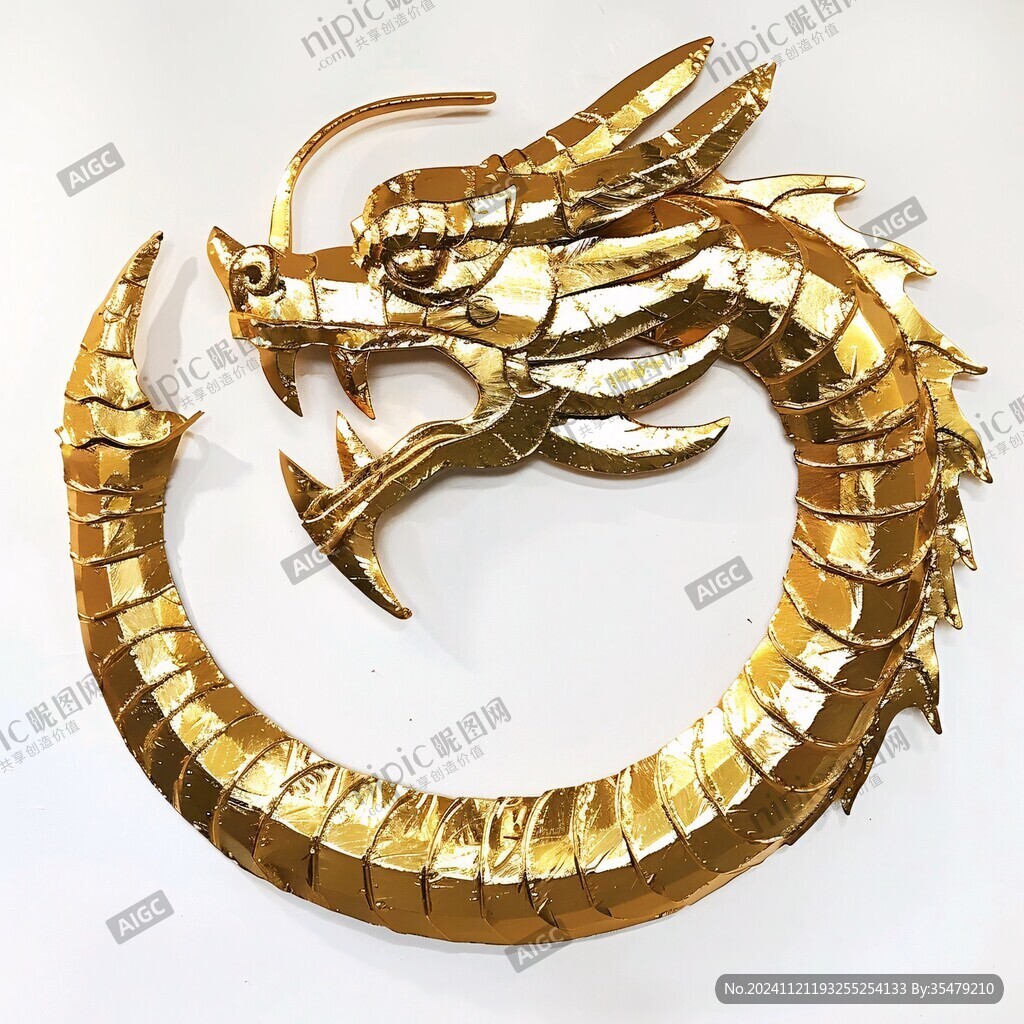 草龙贴金工艺