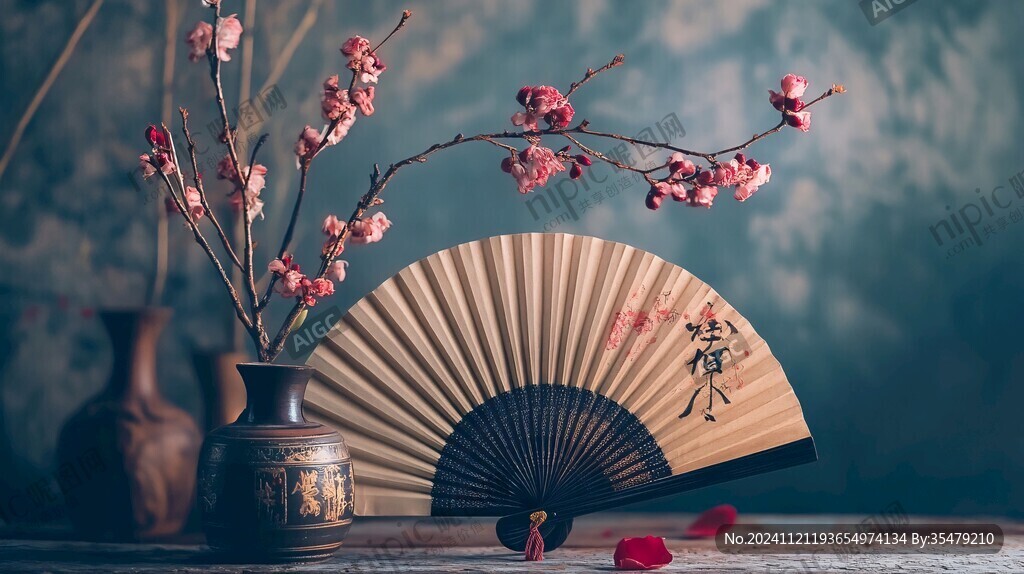 梅花折扇