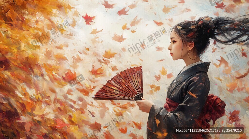 团扇少女