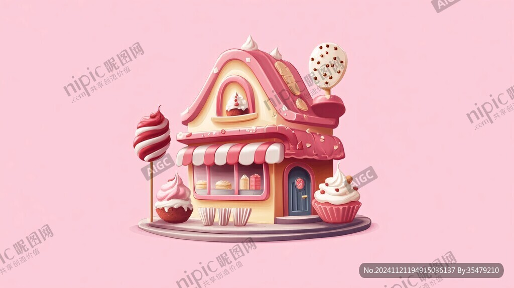 甜品屋手绘