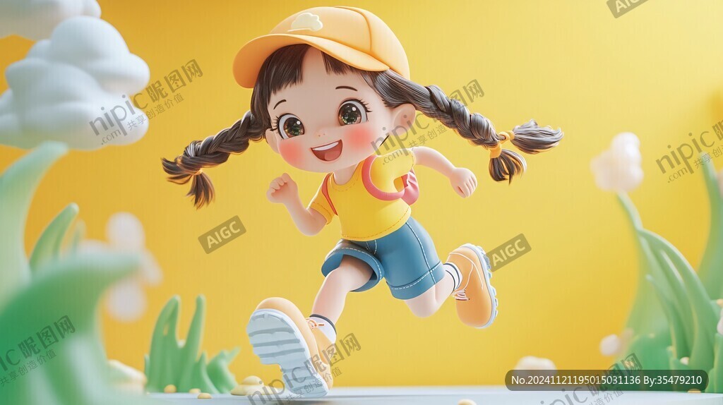 运动幼儿天真插画