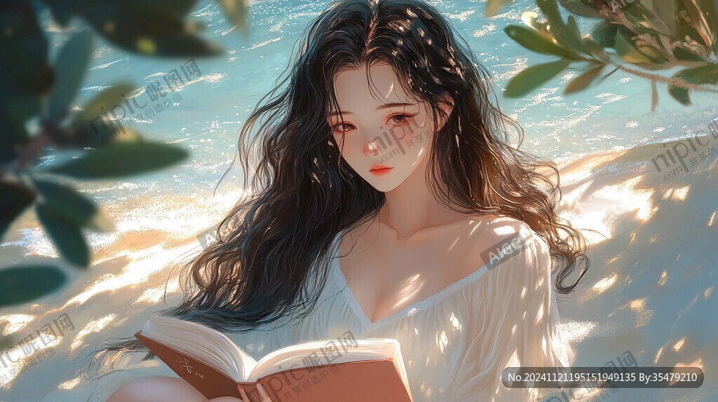 板绘少女插画