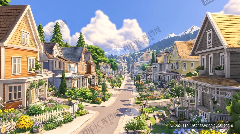 欧美乡村街景