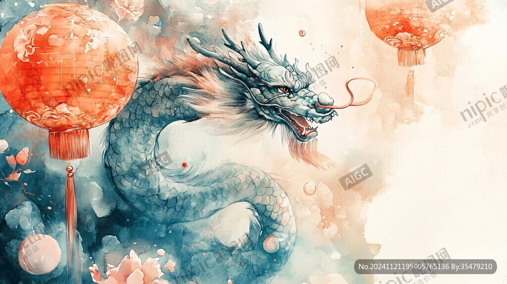 龙年横版插画