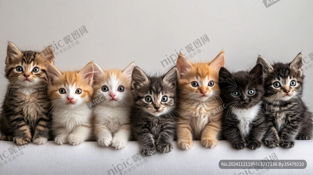 一窝猫素材