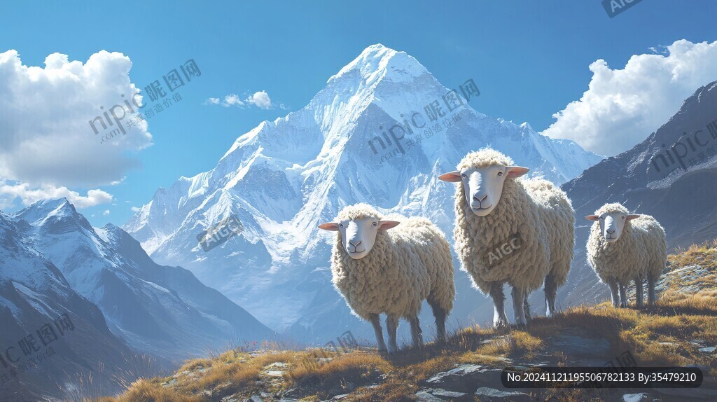 阿尔巴斯羊插画