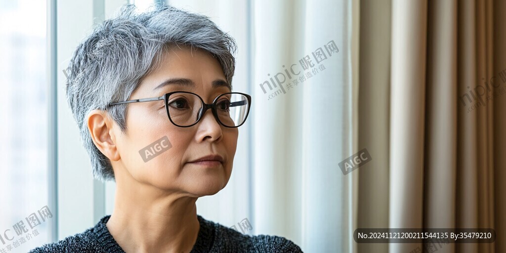 灰色的头发何