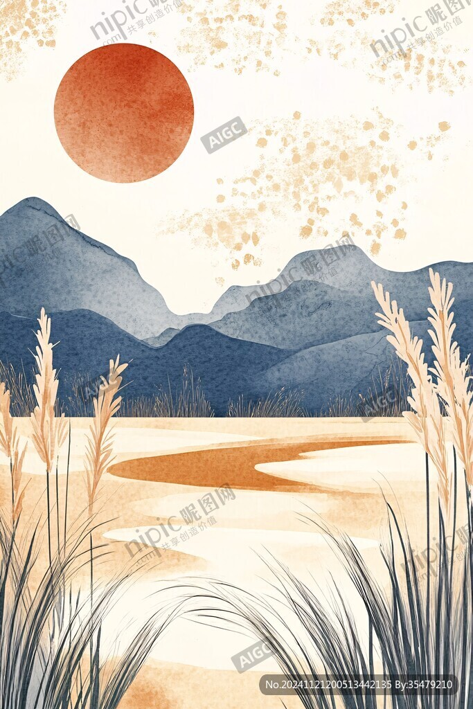寒露田地插画