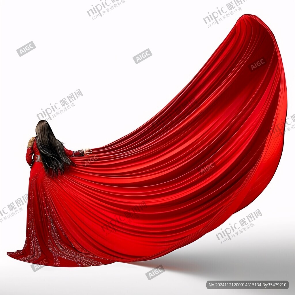 舞动红绸
