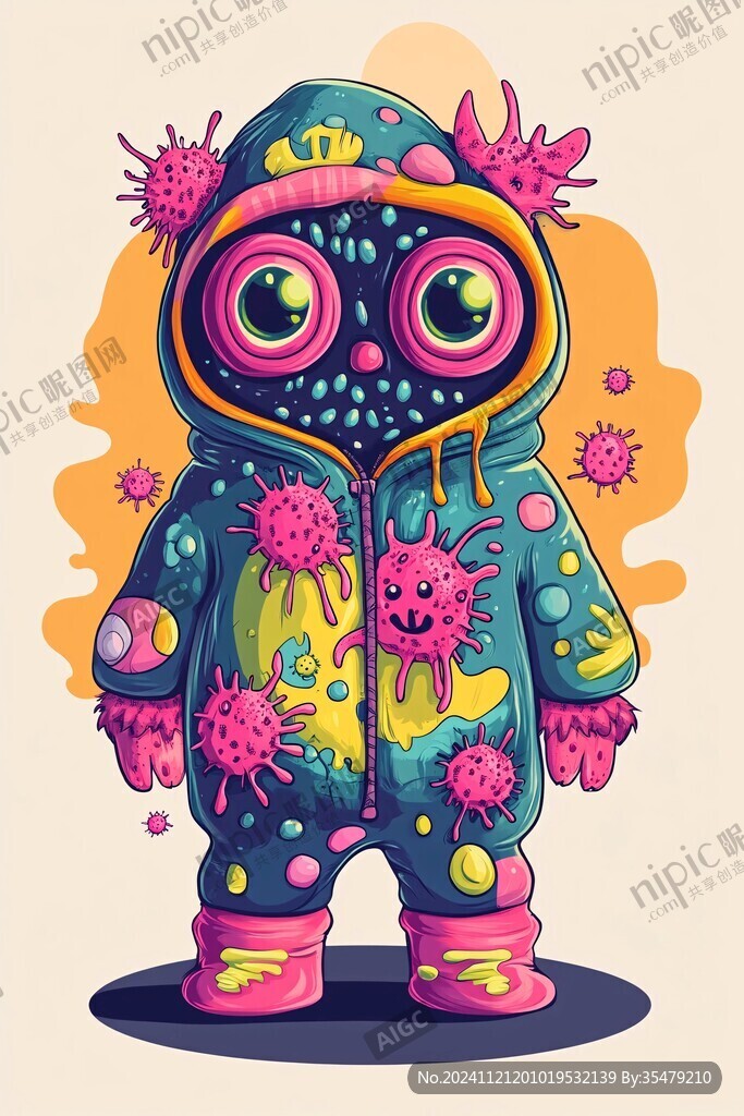 怪兽元素插画