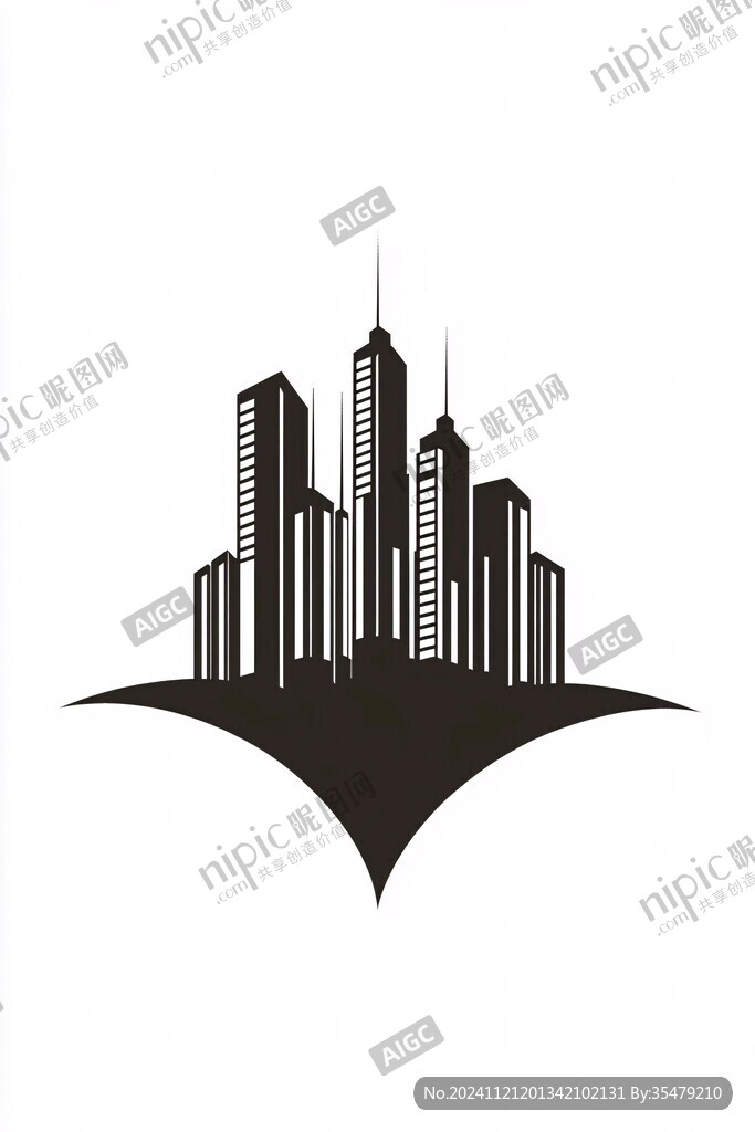 建筑剪影logo