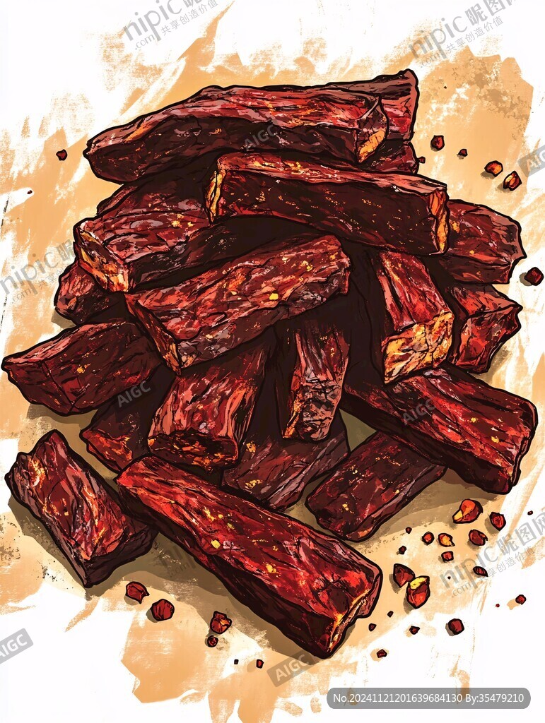 牛肉干插画