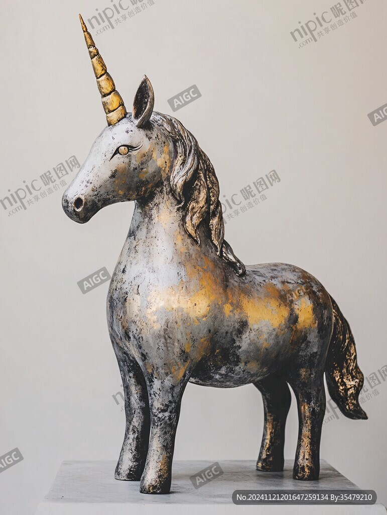 东汉鎏金铜独角兽